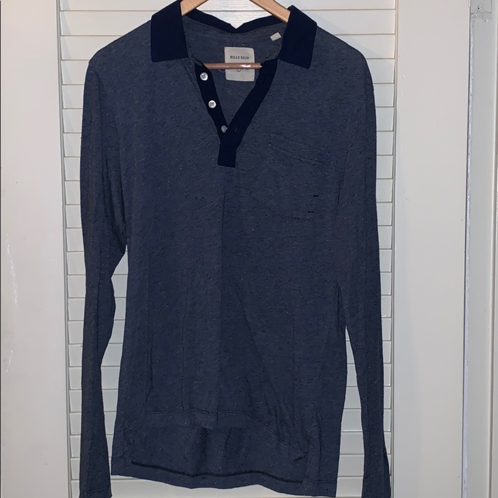 Long sleeve Billy Reid polo